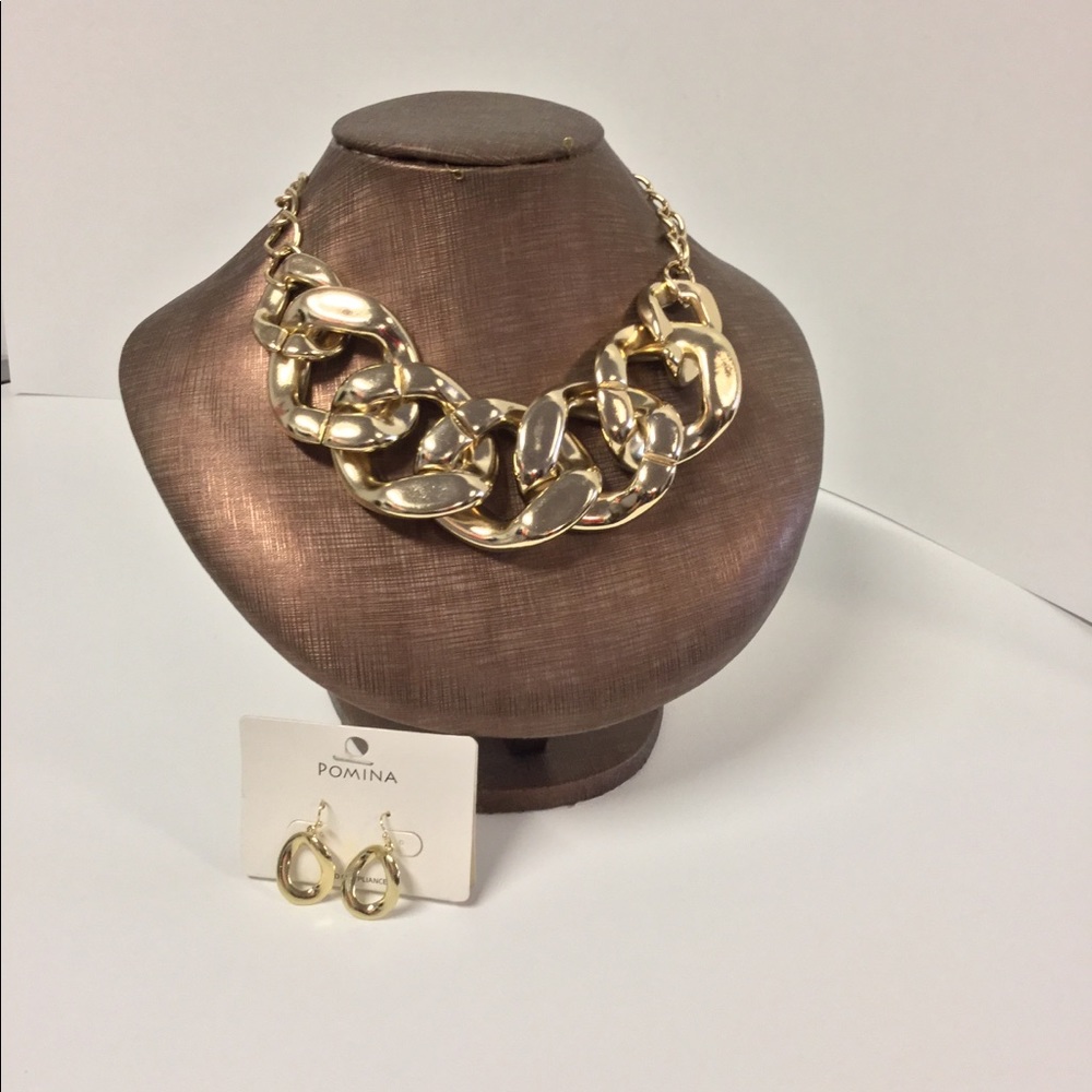 Gold Link Fashion Jewelry Set